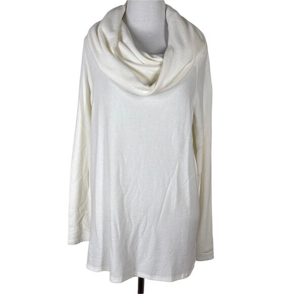 NWT NEW Nordstrom Gibsonlook Convertible neck sweater in Ivory Size Small - Picture 3 of 10